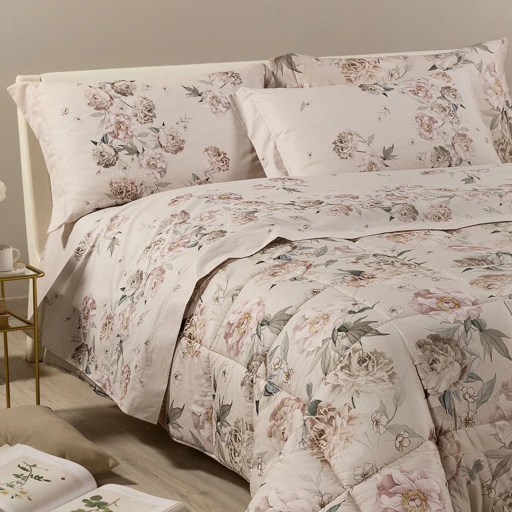 Completo Lenzuola PEONIA QUEEN By Caleffi