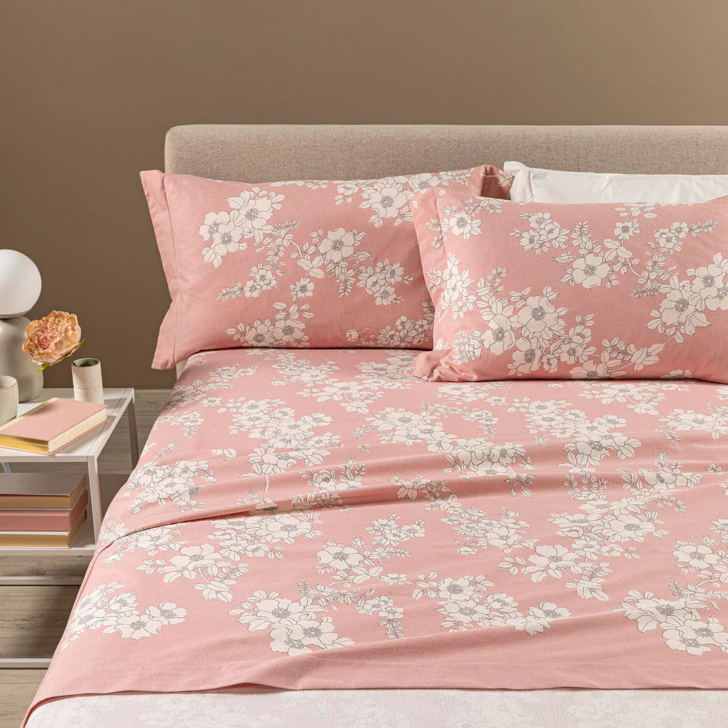 Completo Lenzuola SERENITY in Flanella Matrimoniale – Caleffi