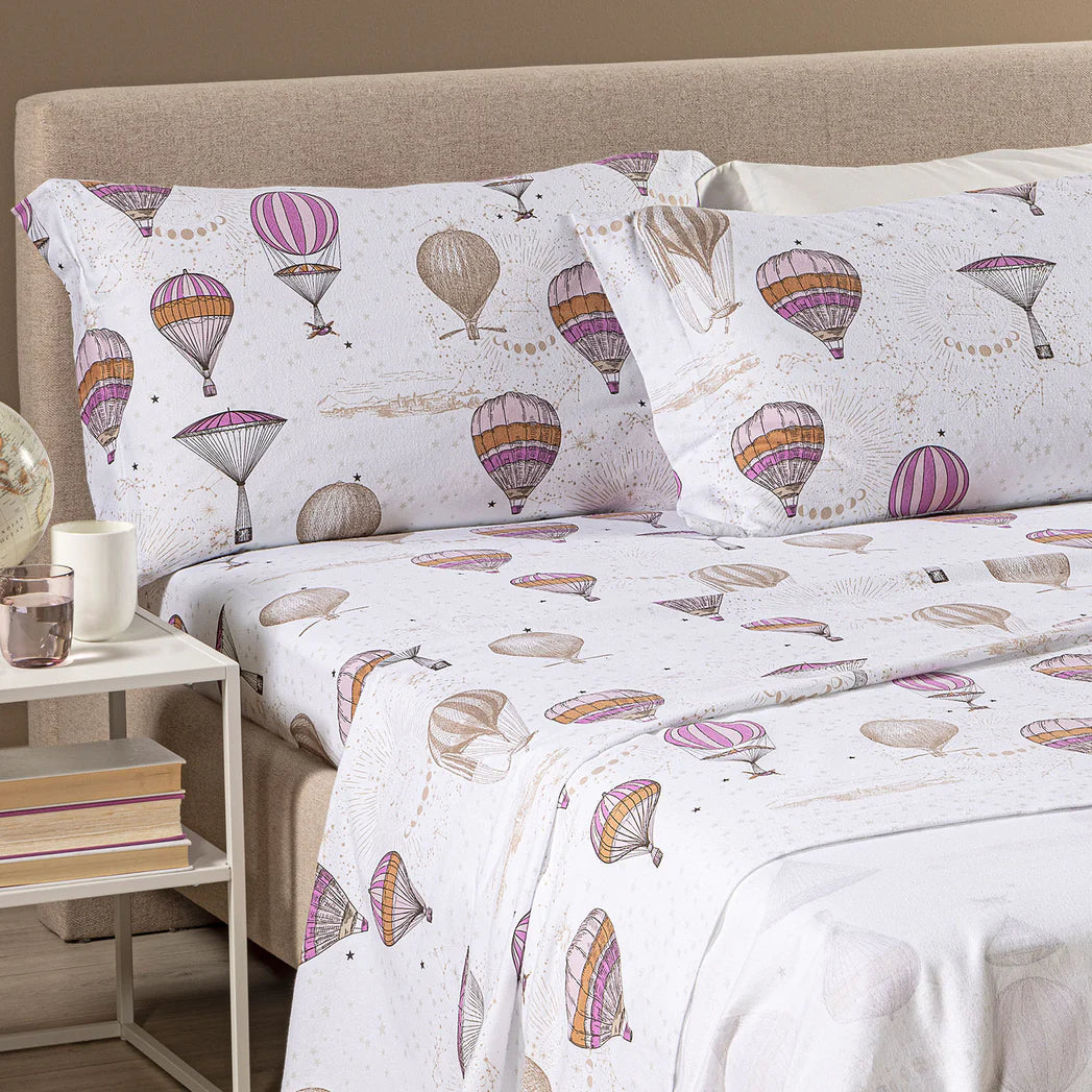 Completo Lenzuola VOLO in Flanella Matrimoniale – Caleffi