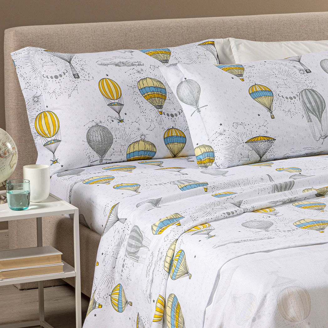 Completo Lenzuola VOLO in Flanella Matrimoniale – Caleffi