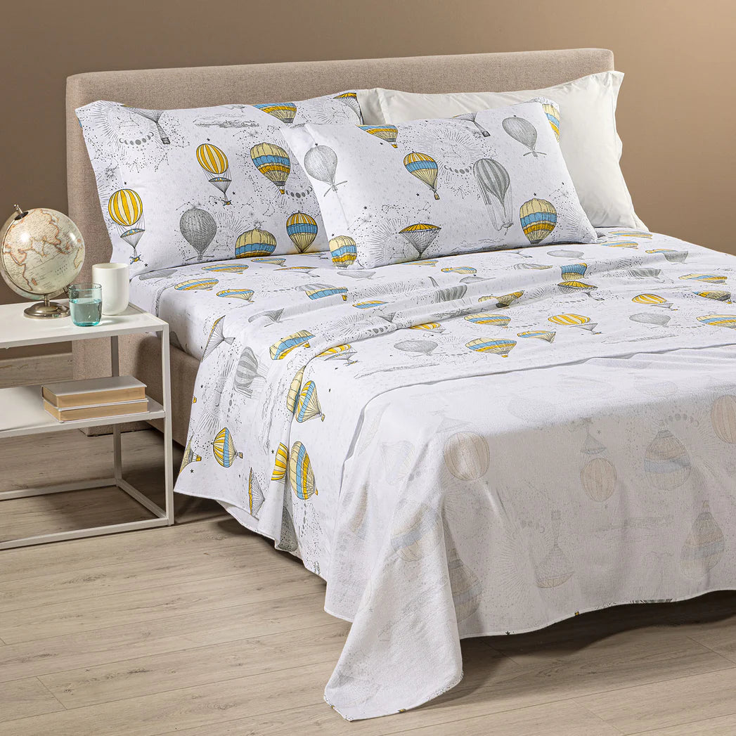 Completo Lenzuola VOLO in Flanella Matrimoniale – Caleffi