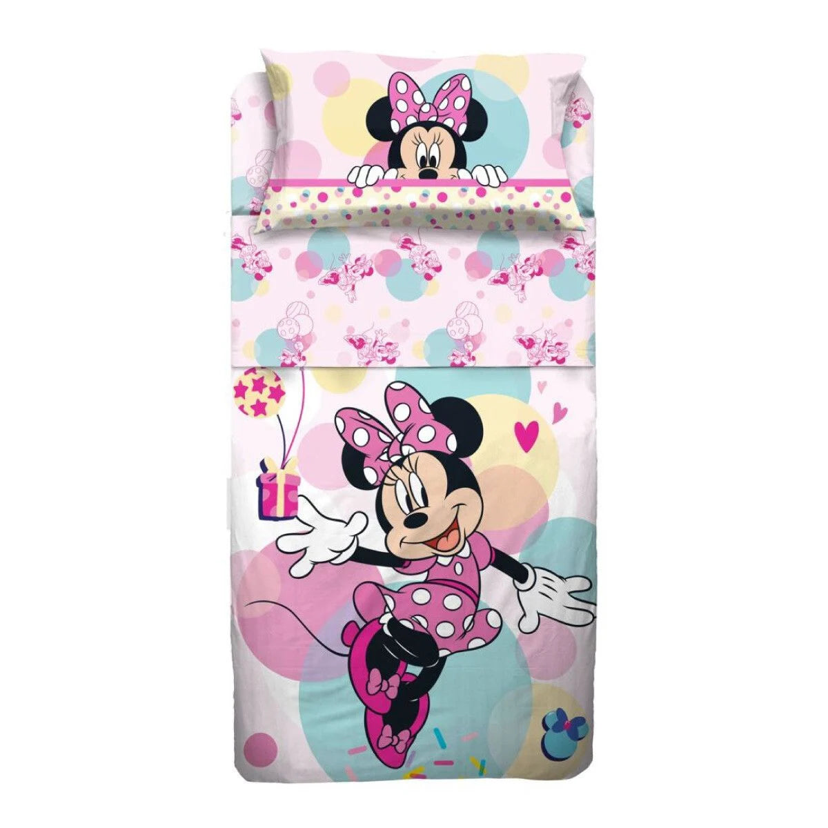 Completo Lenzuola Copriletto Minnie Singolo - Disney