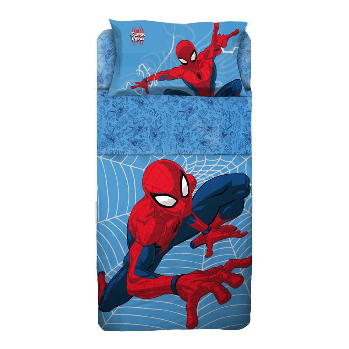 Completo Lenzuola Copriletto Spider-Man Singolo - Marvel