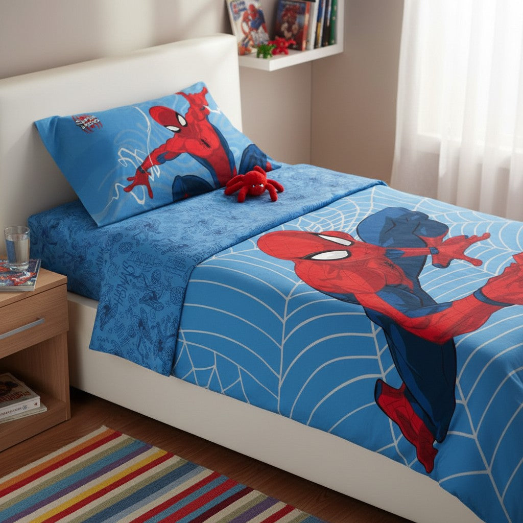 Completo Lenzuola Copriletto Spider-Man Singolo - Marvel