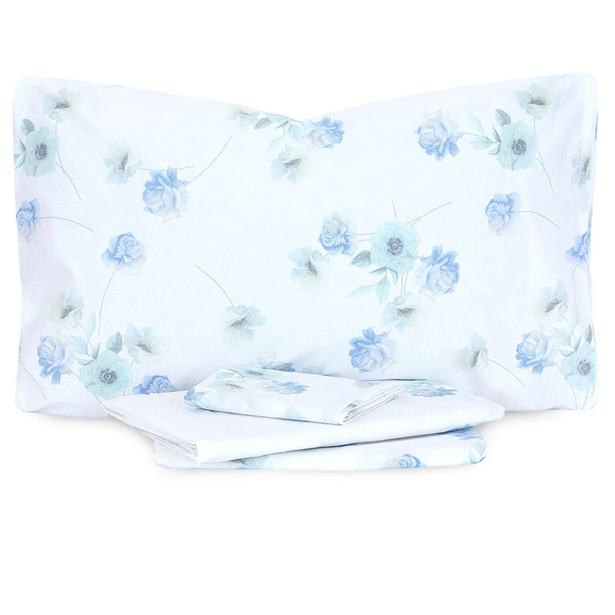 Completo Lenzuola Flores Caleffi matrimoniale – Floreale in 100% Cotone,