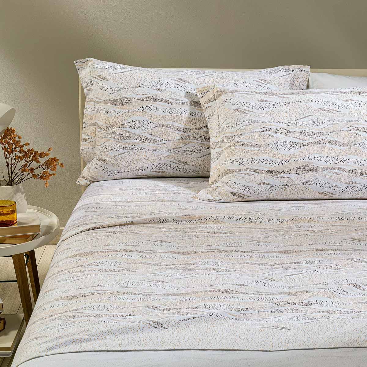 Completo Lenzuola Matrimoniale SKY in Flanella By Caleffi