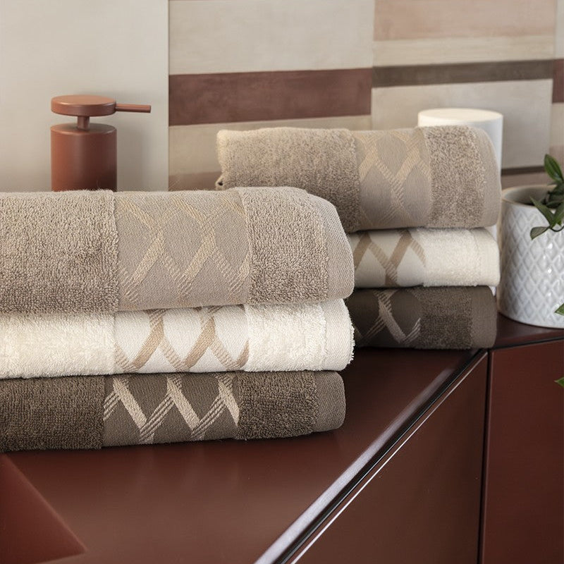 Set Asciugamani 3+3 Edra Jacquard - Neìth