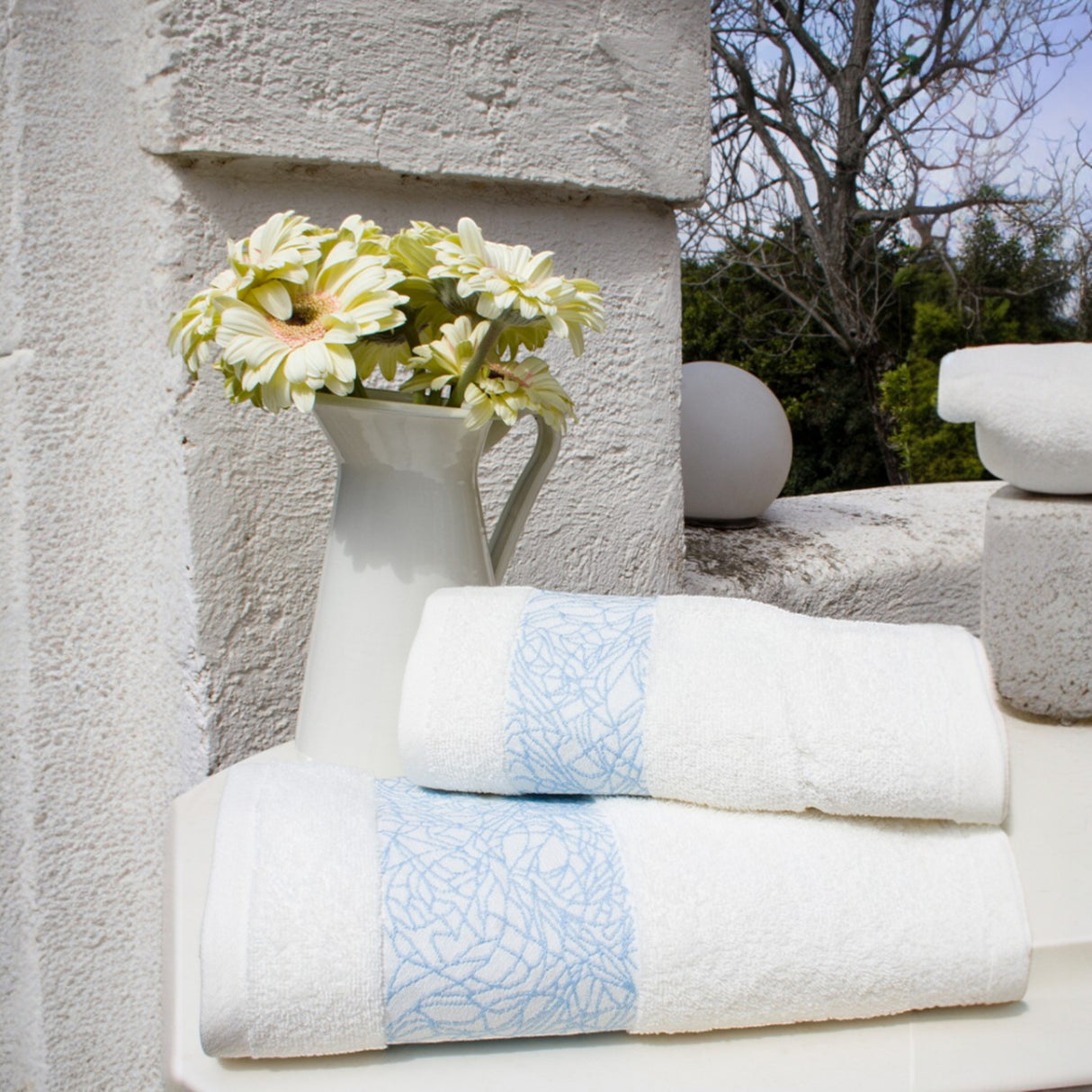 Set Asciugamani 3+3 Flavia Jacquard - Neìth