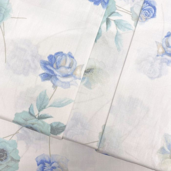 Completo Lenzuola Flores Caleffi – Floreale in 100% Cotone, singolo