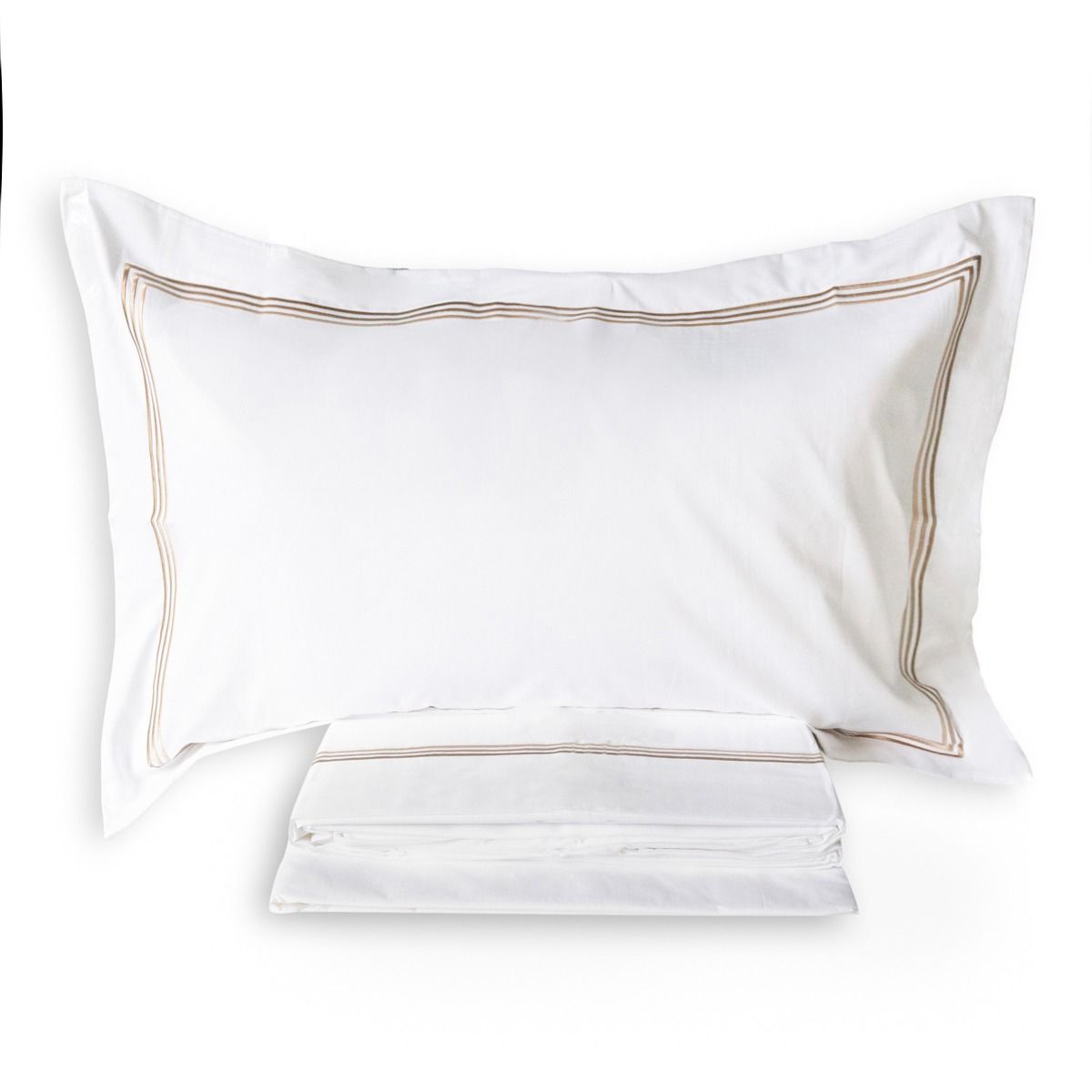 Completo Lenzuola SISSI matrimoniale Raso Di Puro Cotone by Maestri Cotonieri Home