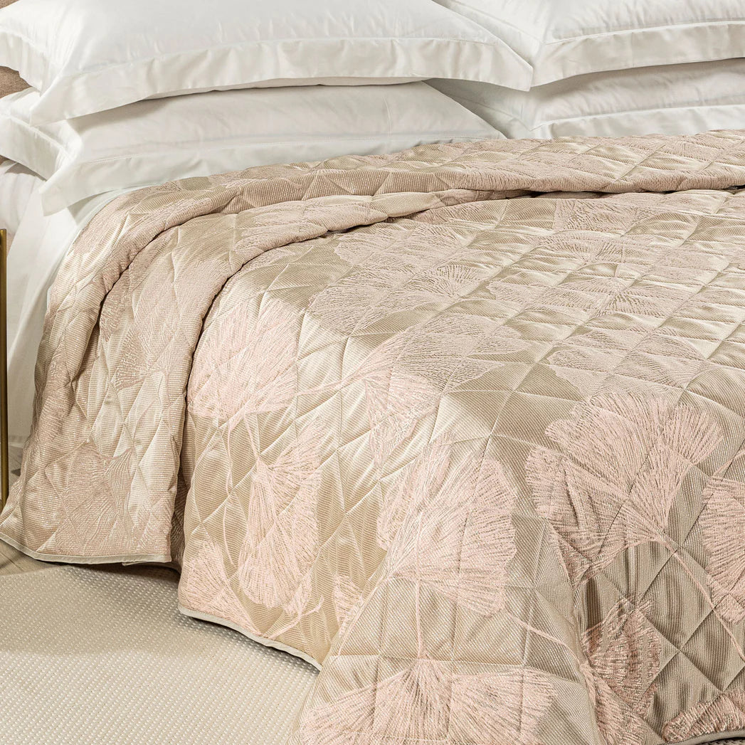 Trapuntino In Raso Jacquard Agatha Matrimoniale - Caleffi