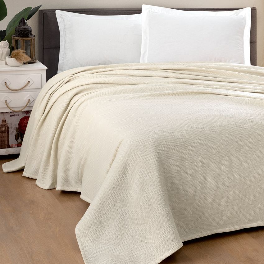 Copriletto ZIGZAG Matrimoniale by Maestri Cotonieri