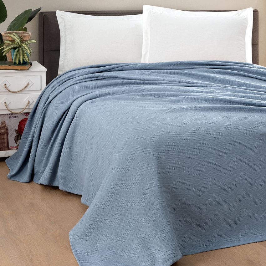 Copriletto ZIGZAG Matrimoniale by Maestri Cotonieri