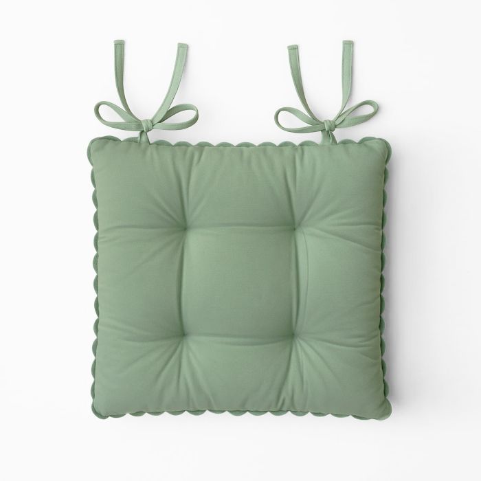 Set 2 Coprisedia India Maestri Cotonieri Home in Cotone con Fettucce 43x43 cm