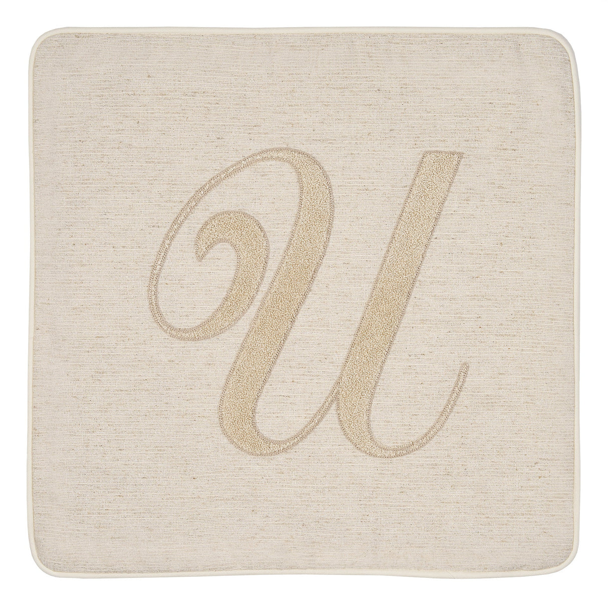 Fodera Cuscino Alfabeto Vingi 45x45 Gobelin Lettere Decorative Senza Imbottitura