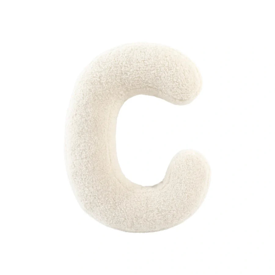 Cuscino Bouclé Lettere tessuto teddy - Vingi