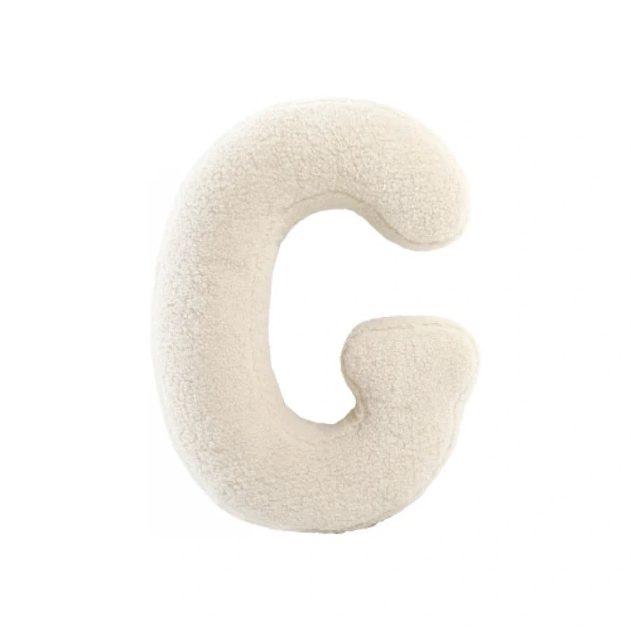Cuscino Bouclé Lettere tessuto teddy - Vingi