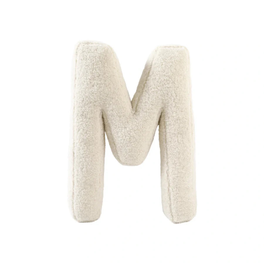 Cuscino Bouclé Lettere tessuto teddy - Vingi