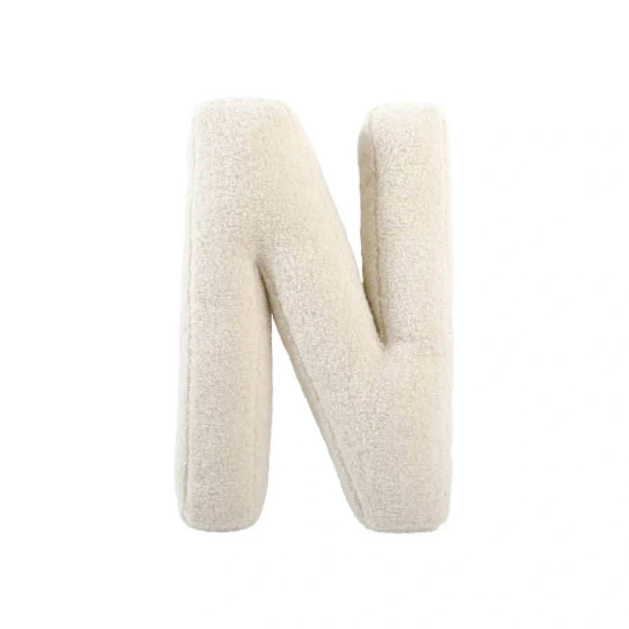 Cuscino Bouclé Lettere tessuto teddy - Vingi