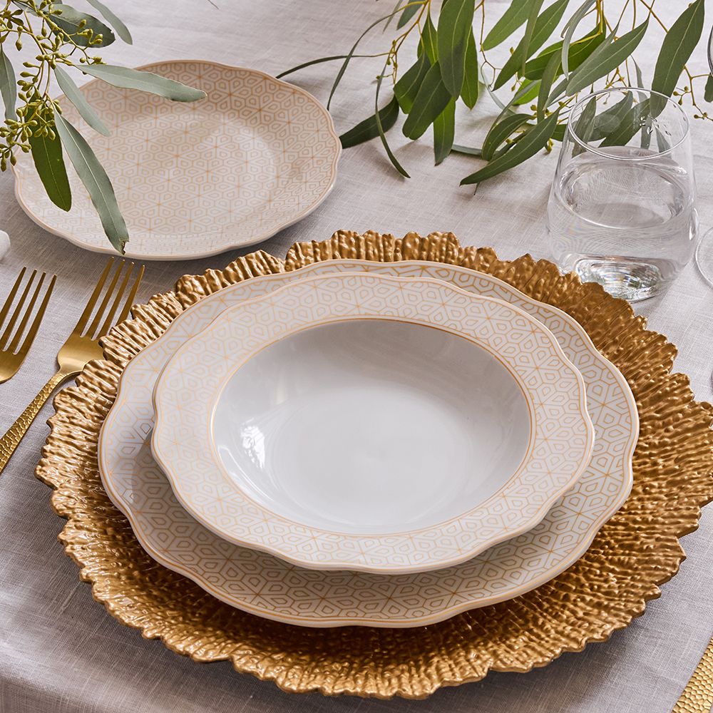 Servizio piatti 18 pezzi Diana Porcellana Beige by Tognana