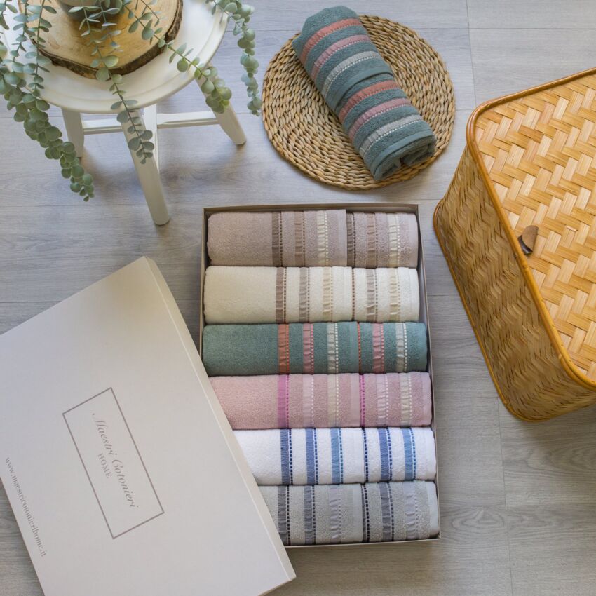 Set Asciugamani 6+6 DAHLIA By Maestri Cotonieri