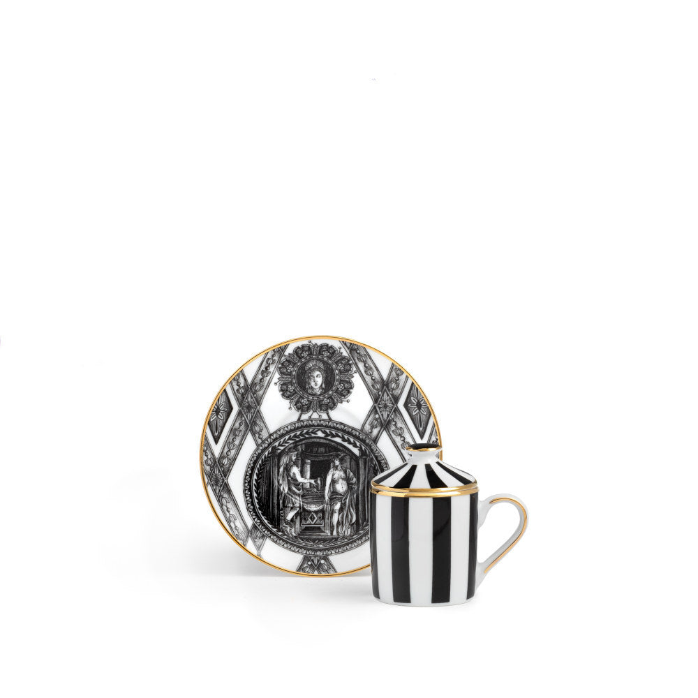 Tazzina Caffè con Piattino e Coperchio Souvenirs De Voyage - Weissestal