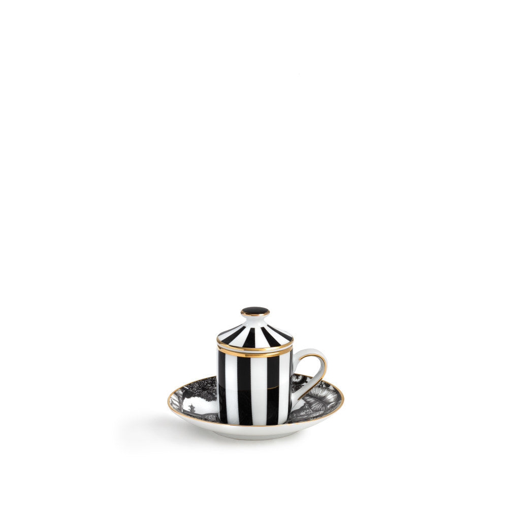 Tazzina Caffè con Piattino e Coperchio Souvenirs De Voyage - Weissestal