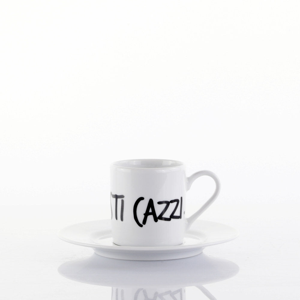 Set 6 Tazze Caffè c/piattino Graffiti 'STI CA By Weissestal