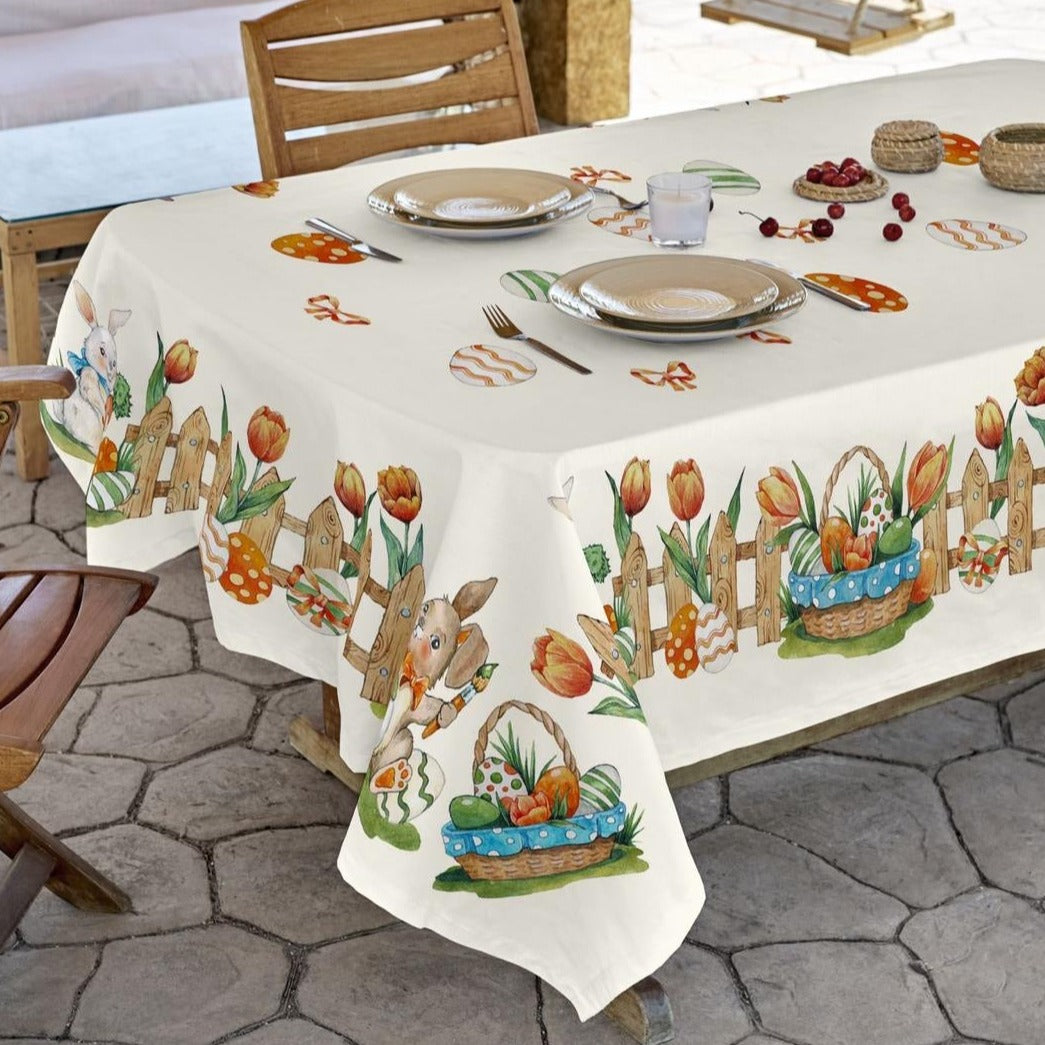 Tovaglia x6 TULIPANI & CONIGLIETTI by Mon Amour