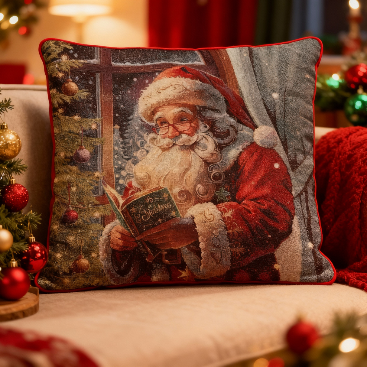 Cuscino Lettura di Natale dis.61 - Karì