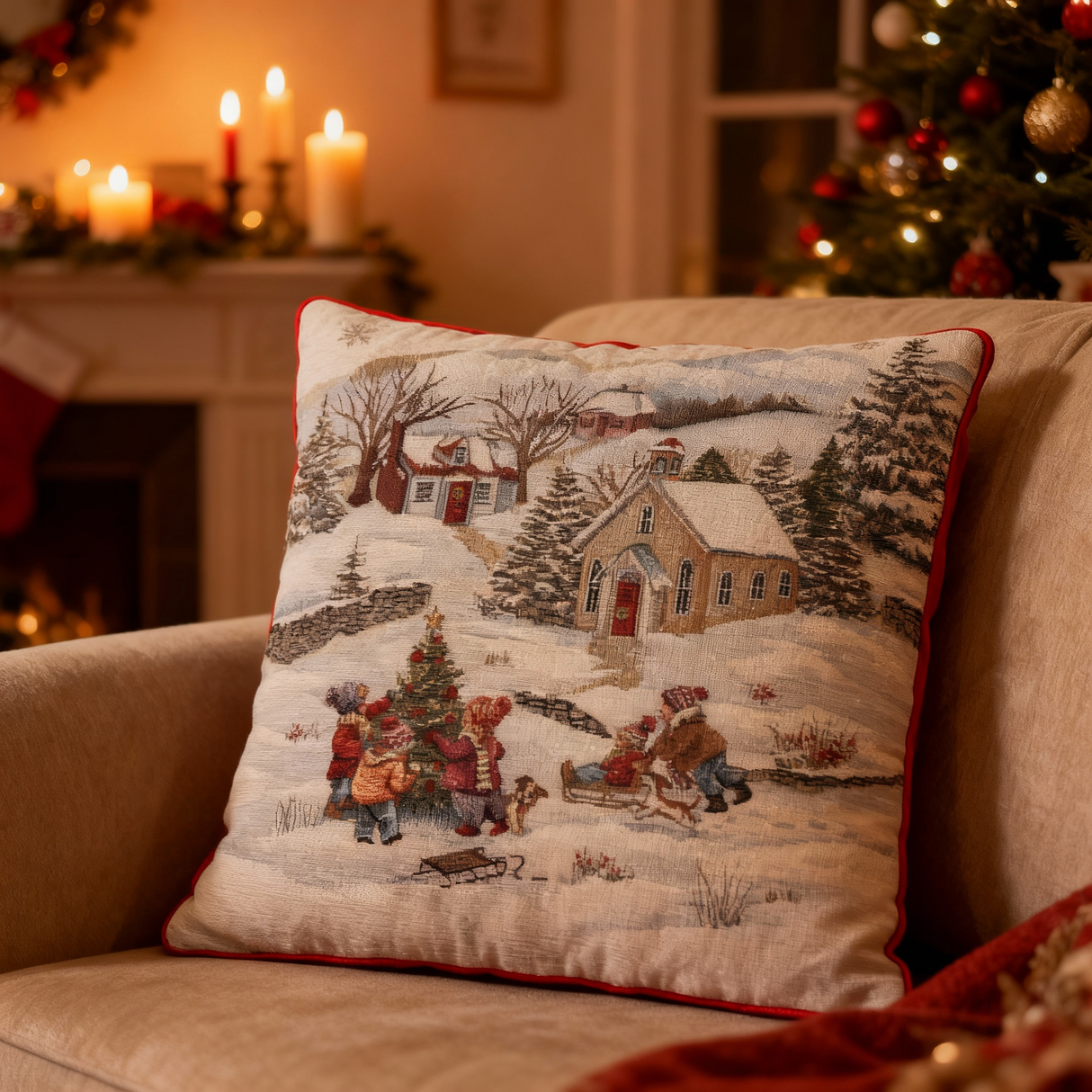 Cuscino Giochi sulla Neve dis.71 - Karì