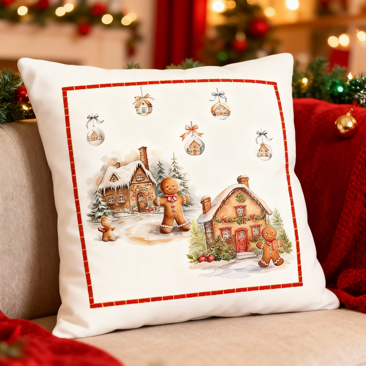 Cuscino GINGERBREAD - Tessitura Randi (Natale)