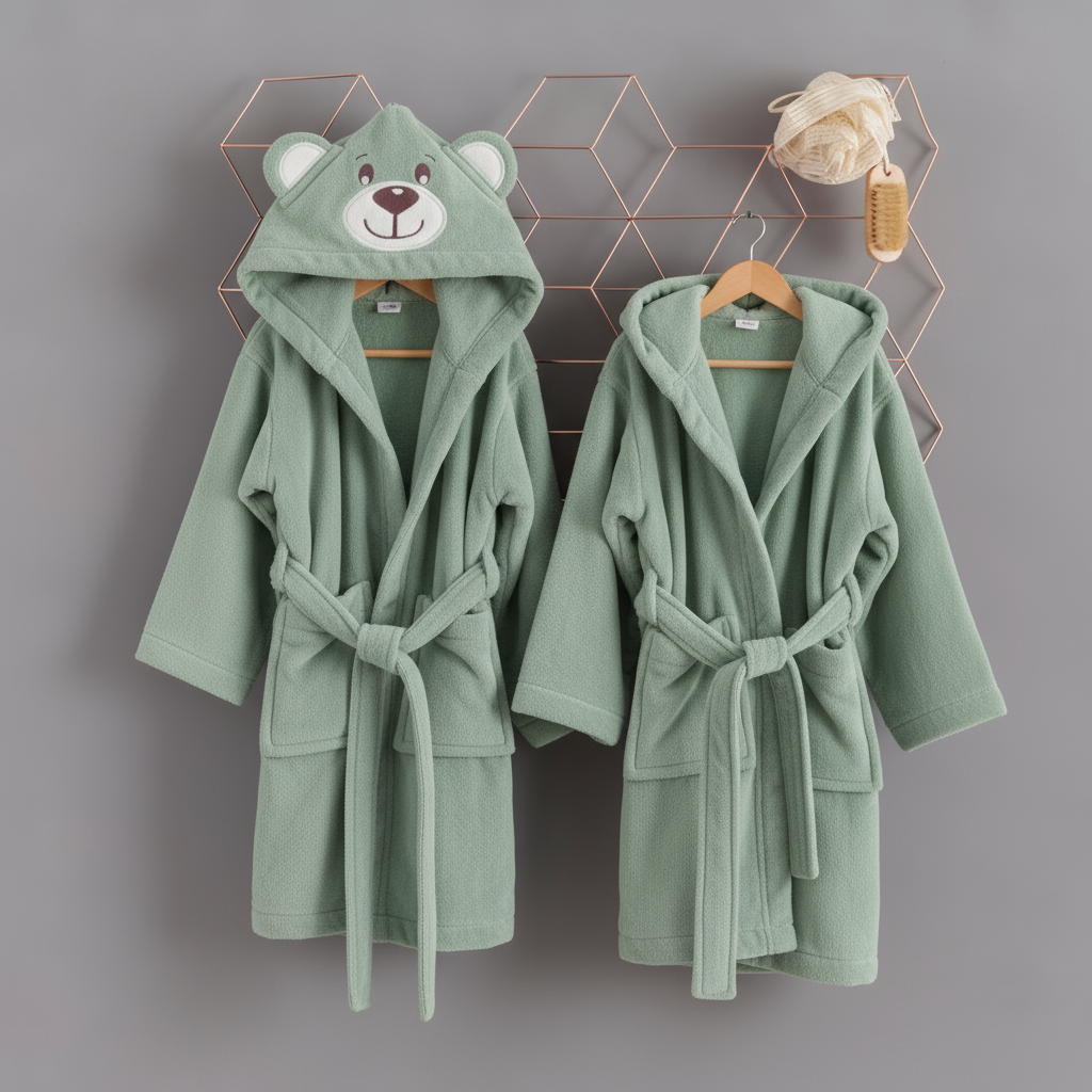 Accappatoio baby Animal Orsetto da 1 a 8 anni by Linea Oro