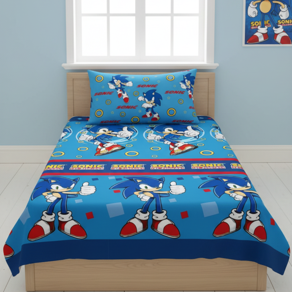 Completo Lenzuola Singolo SONIC The Hedgehog - Disney