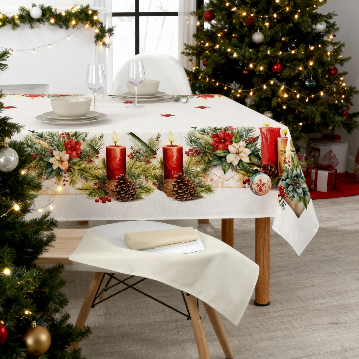 Tovaglia CHRISTMAS Natale Dis.5559 per 6/12/18 Posti - Kari