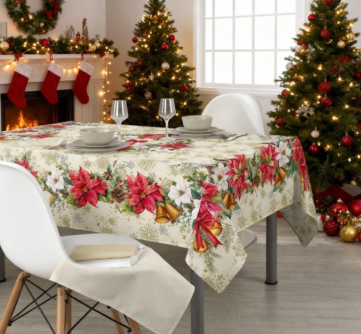 Tovaglia CHRISTMAS Natale Dis.4236 per 6/12/18/24 Posti - Kari