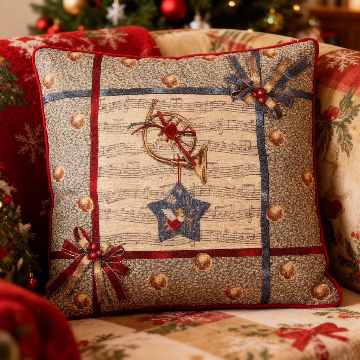 Cuscino Sinfonia di Natale dis.33 - Karì