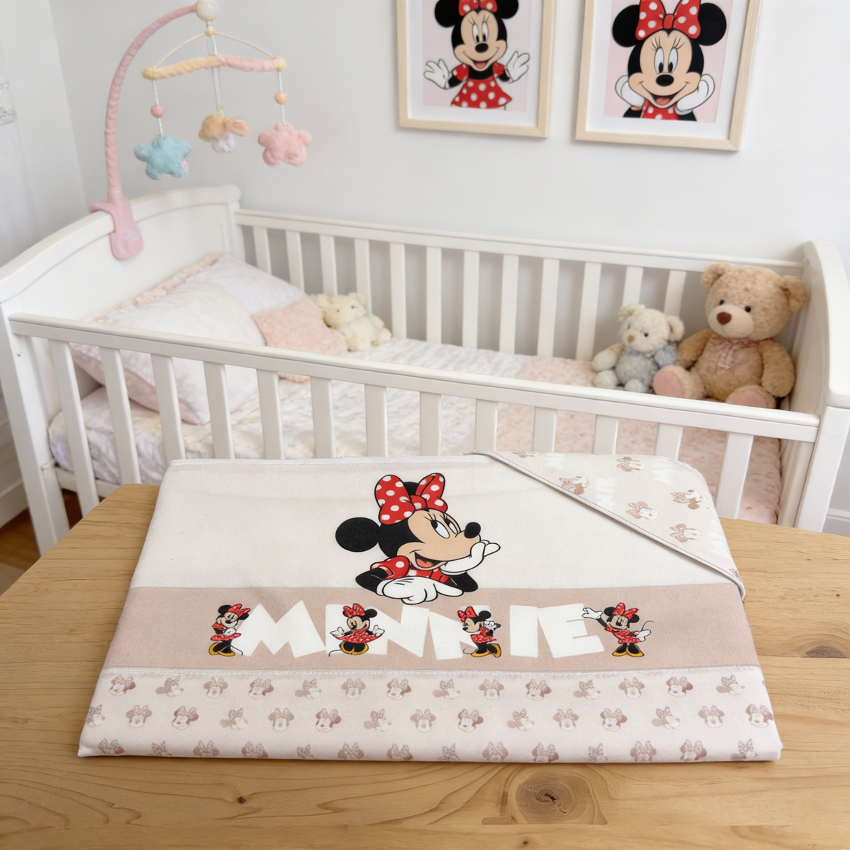 Completo lenzuola 3 pezzi culla/carrozzina minnie 100% cotone - Disney Baby