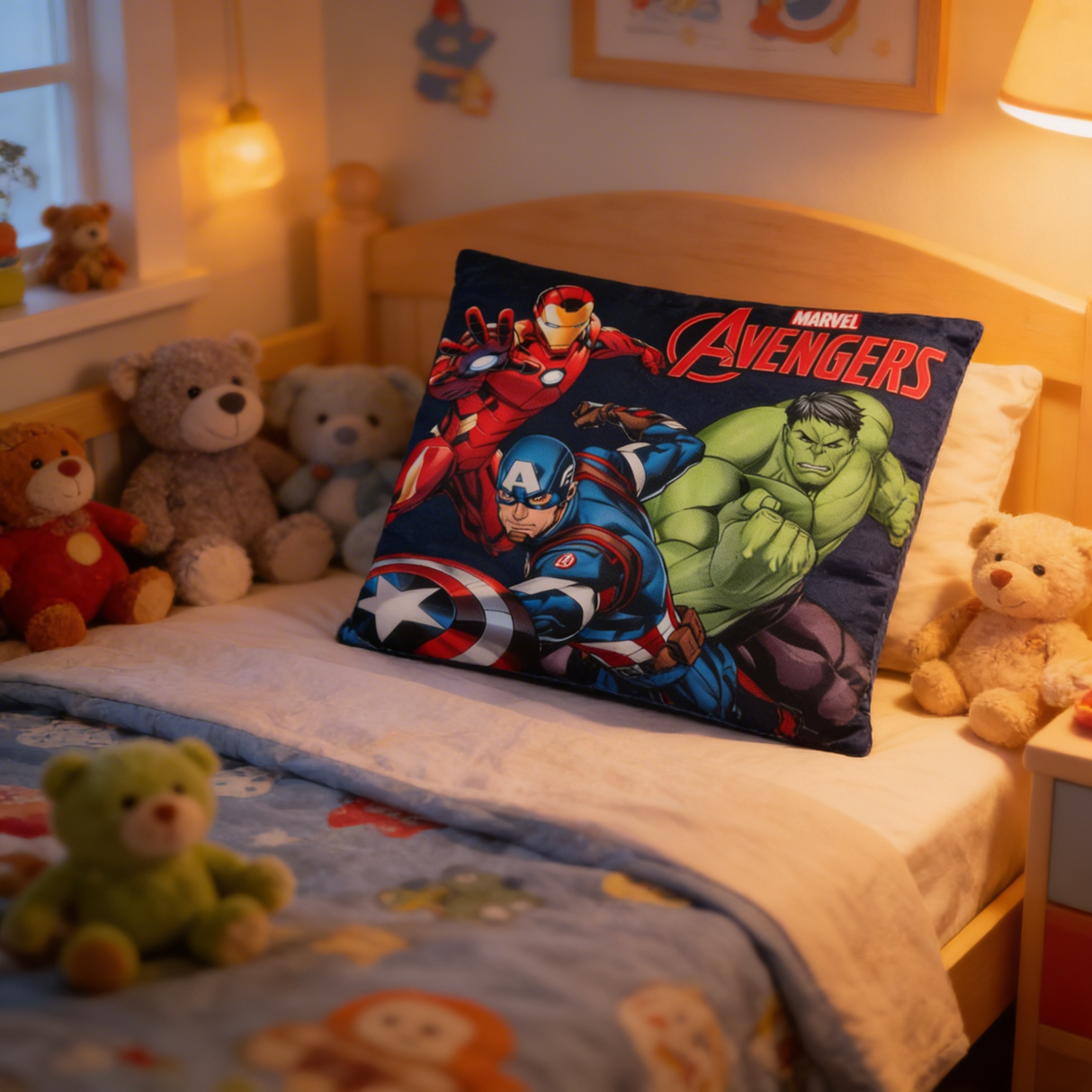 Cuscino Arredo Avengers con imbottitura 40x40 cm - Disney Home