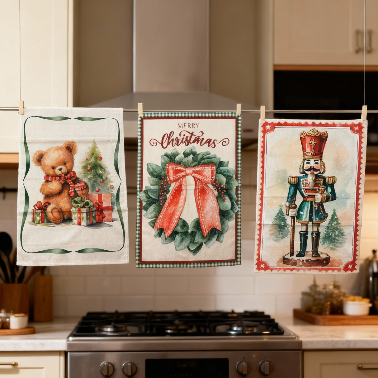 Set 3 strofinacci Christmas 1 - Karì