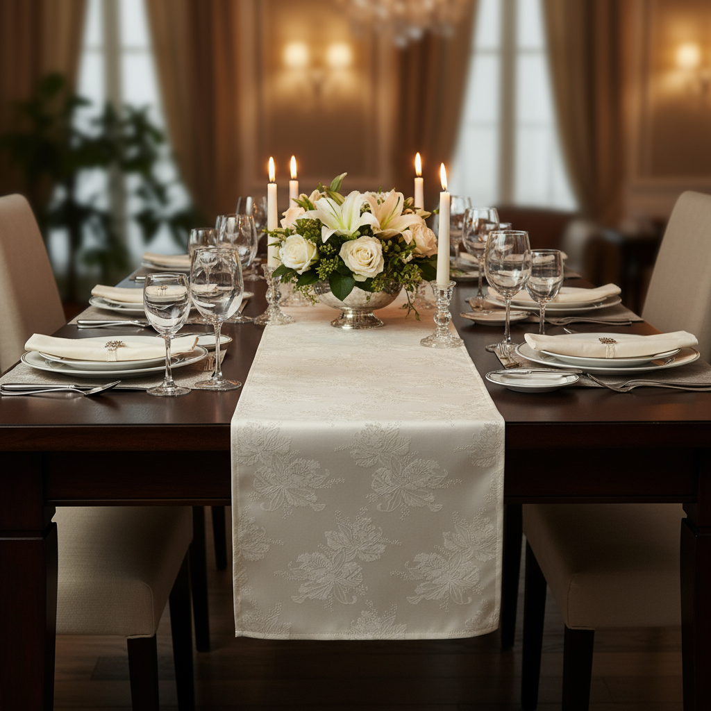 Runner ORCHIDEA in tessuto antimacchia no stiro – Magilù