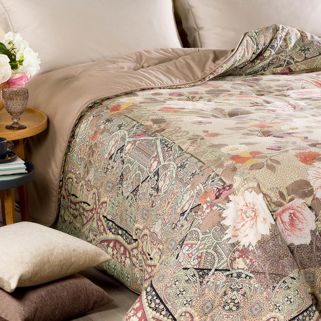 Trapunta Matrimoniale Gran Scaldotto In Cotone Pettinato Giava - Caleffi