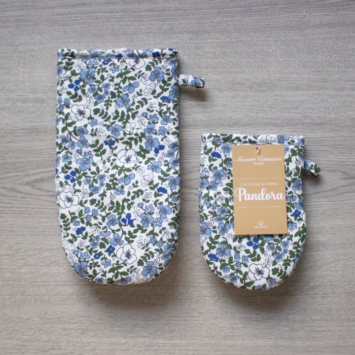 Set 2 Guanti da Forno Pandora Maestri Cotonieri Home | Cotone Trapuntato Fantasia