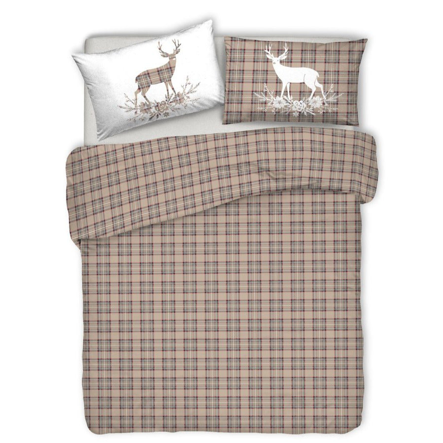 Copripiumino Piazza e Mezza TARTAN CERVO By Pensieri Delicati (Natale)