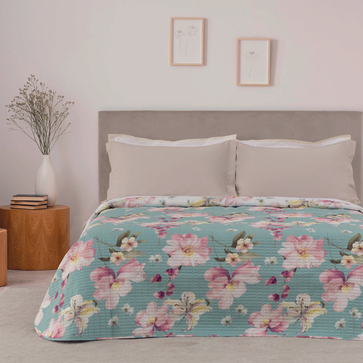 Trapuntino Matrimoniale Double Face Ander Linea Oro 260x260 cm – Quilt Microfibra Stampata (Copia)