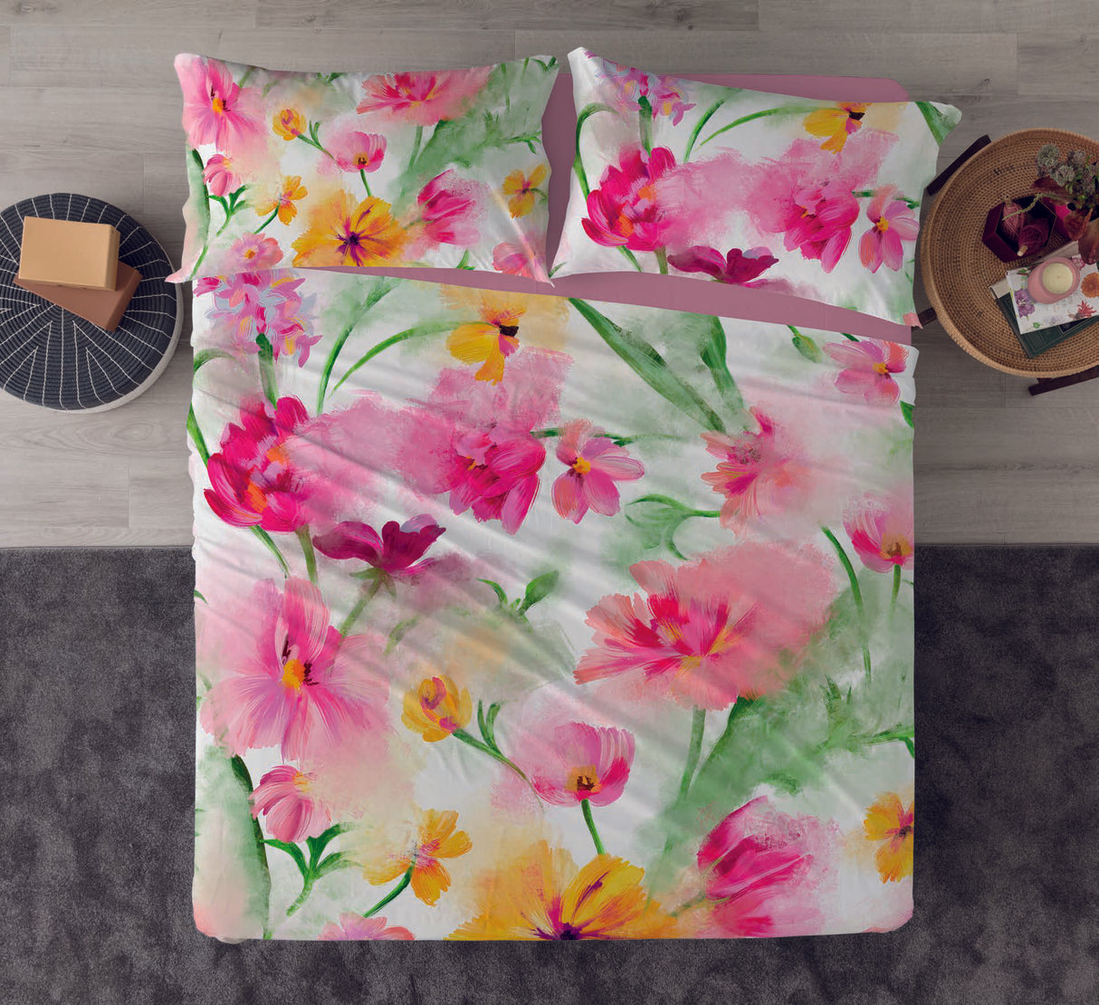 Completo Lenzuolo Copriletto Cotone MOIR by Linea Oro