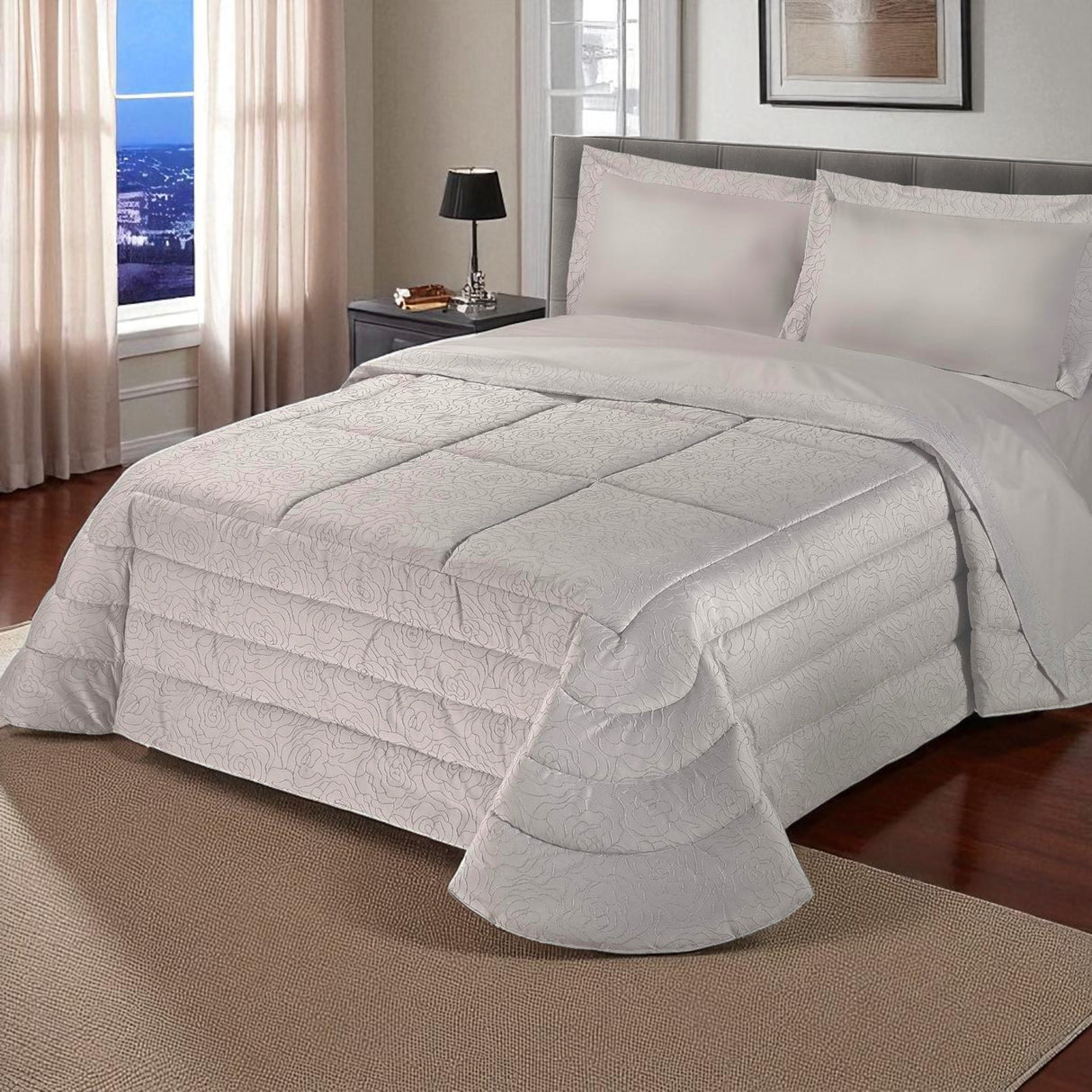 Trapunta Rosa Matrimoniale – Var. Panna/Corda/Tiffany - Mon Amour