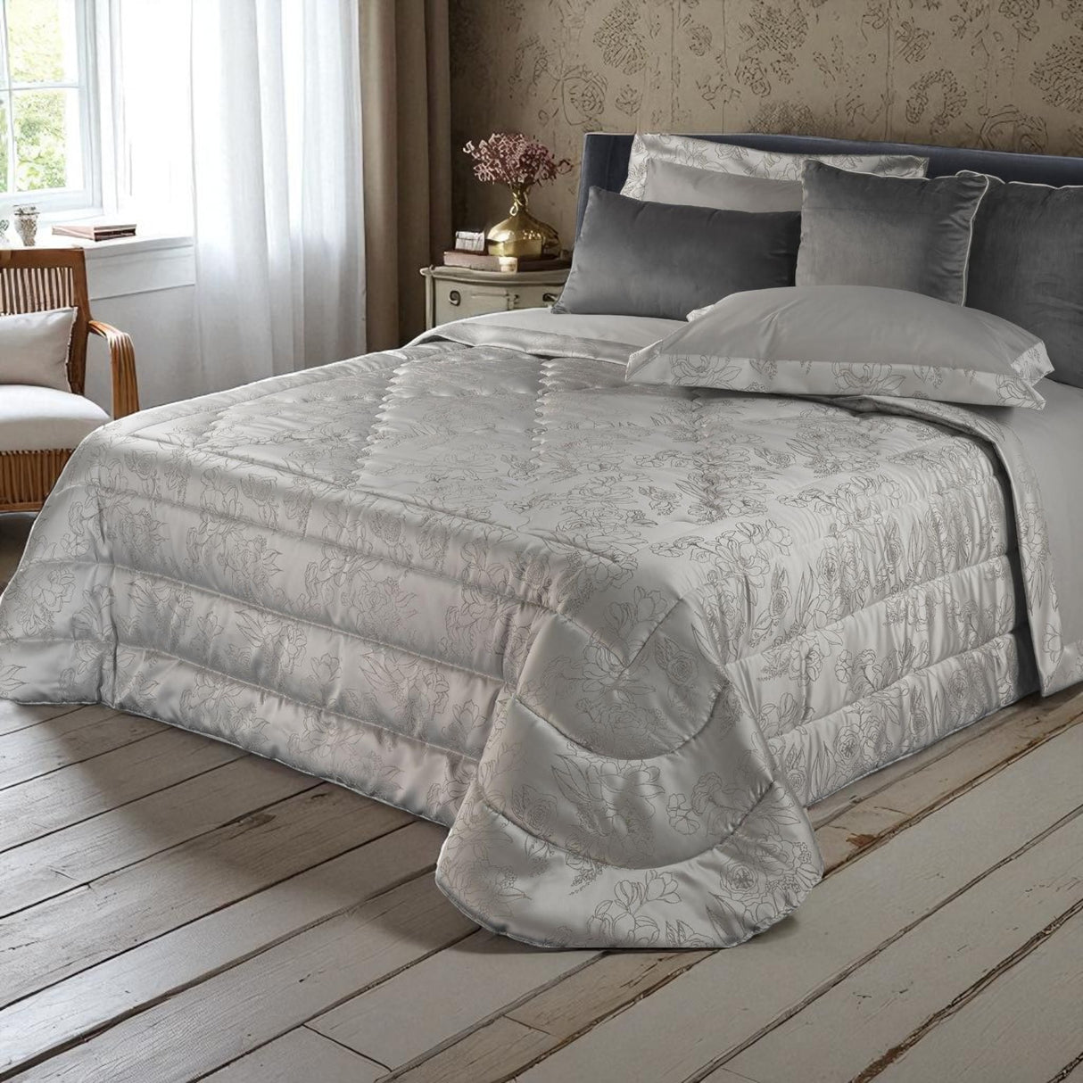 Trapunta Amalfi Matrimoniale – Var. Grigio/Tortora/Tiffany - Mon Amour