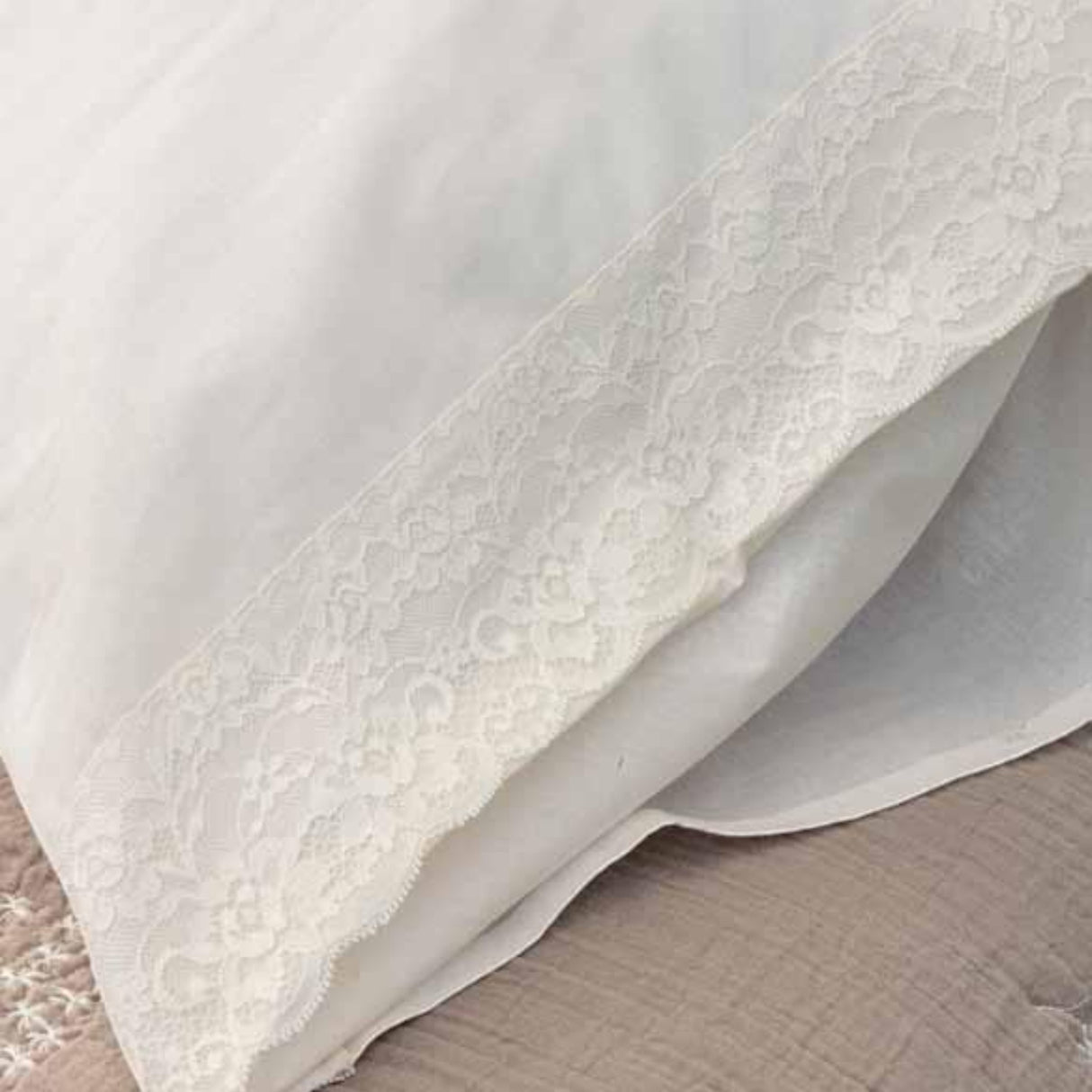 Completo Lenzuola Sophie in Cotone con Pizzo – Singolo, Piazza e Mezza, Matrimoniale | Atelier 17 Made in Italy