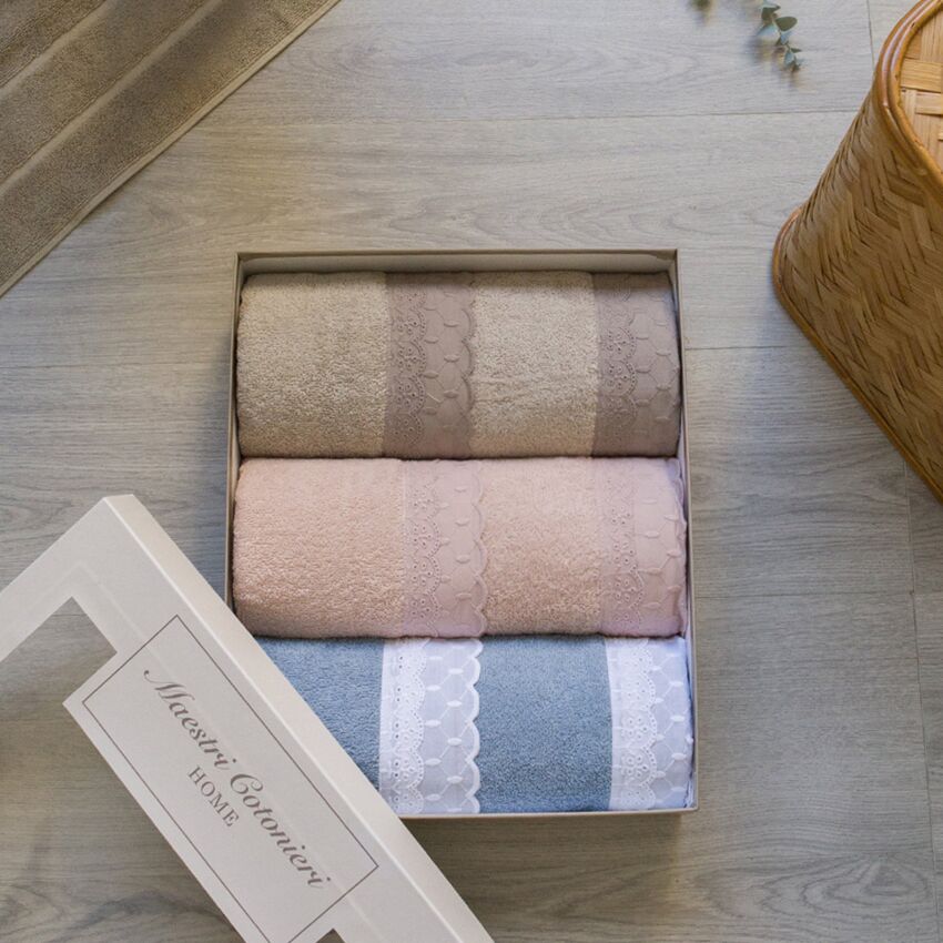 Set Asciugamani 3+3 CLOUD By Maestri Cotonieri